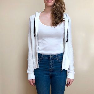 LOFT | zip up sweater with hood